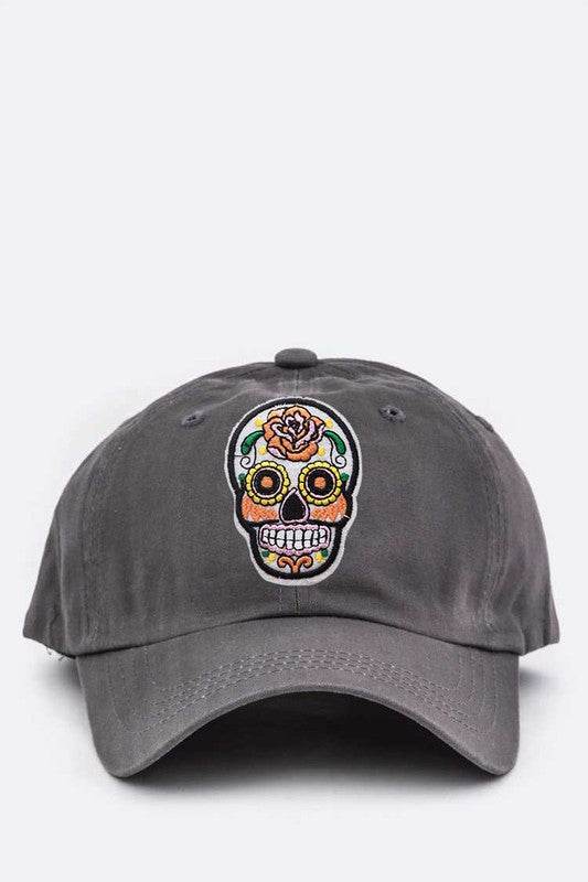 Sugar Skull Patch Cotton Cap
