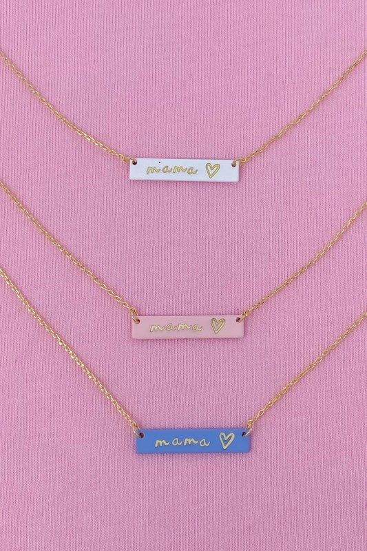 Mama Bar Heart Necklace