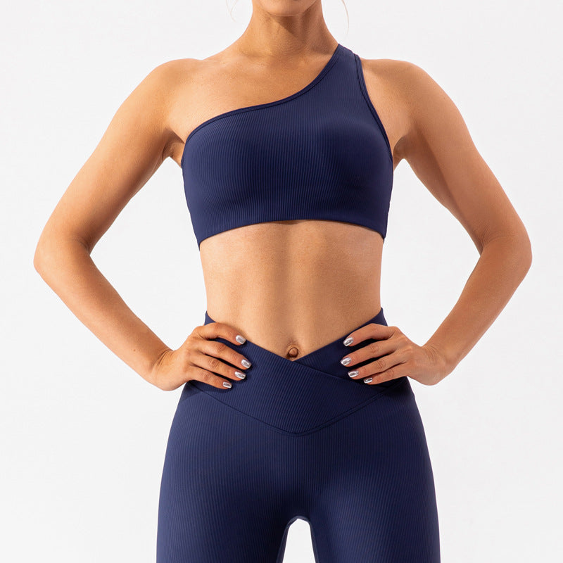 Spring Nude Feel Exercise Strap Beauty Back Exercise Body Hugging Suit Running Breathable Quick Drying Yoga Clothes Women