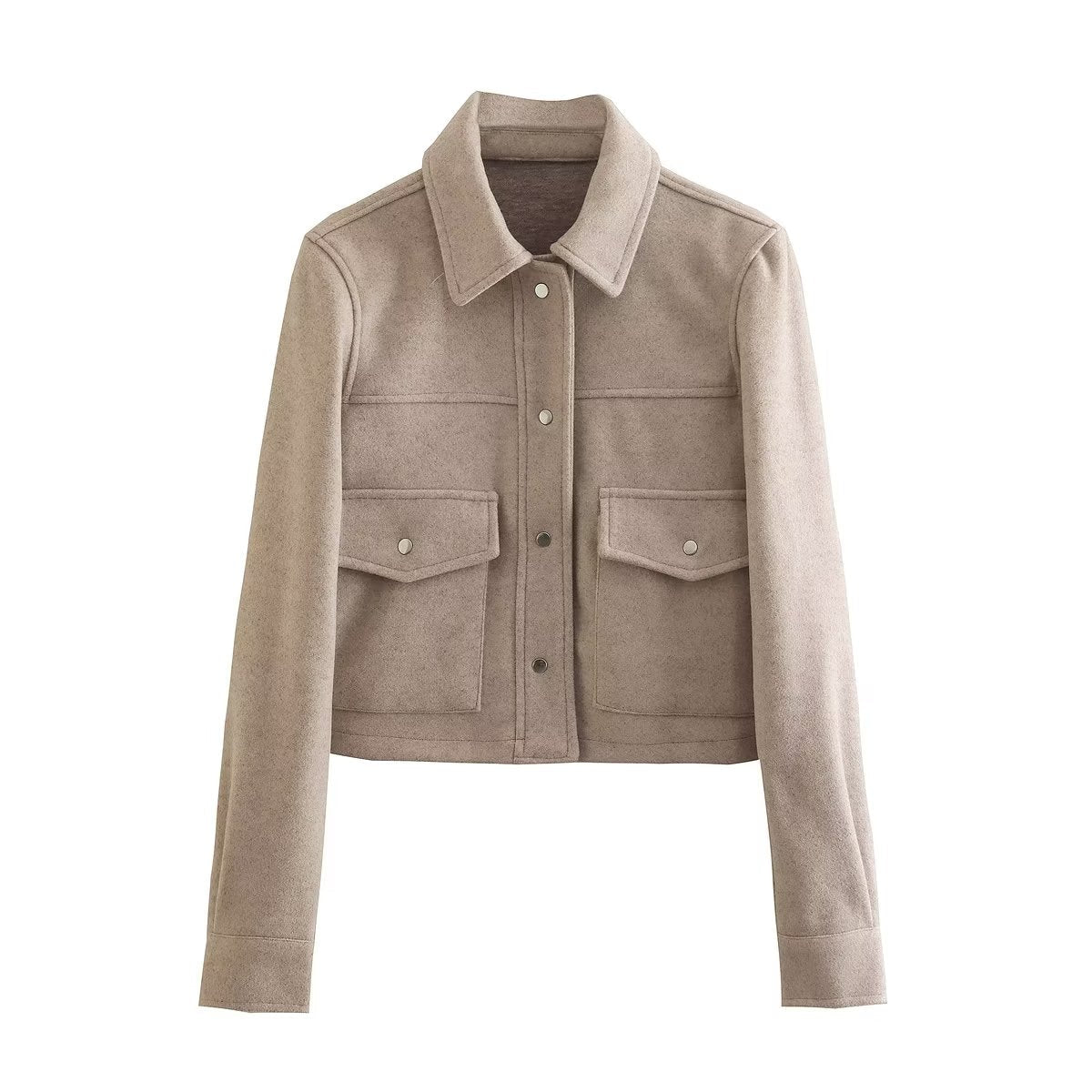 Autumn Women Clothing Street Casual Soft Woolen Jacket