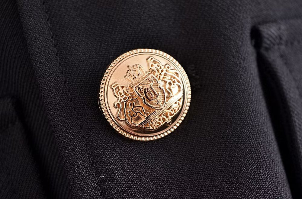 Fall Women Clothing with Belt Button Decoration Slim Fit Figure Flattering Blazer