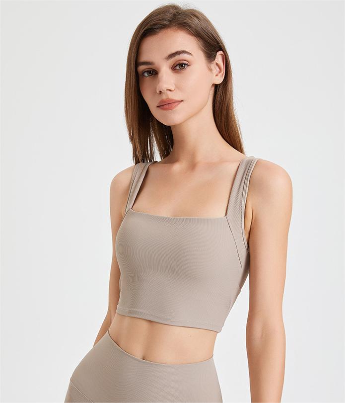 Spring Summer Beauty Back One Piece Sports Underwear Fixed Cup Yoga Bra Running Quick-Drying Shockproof Fitness Vest