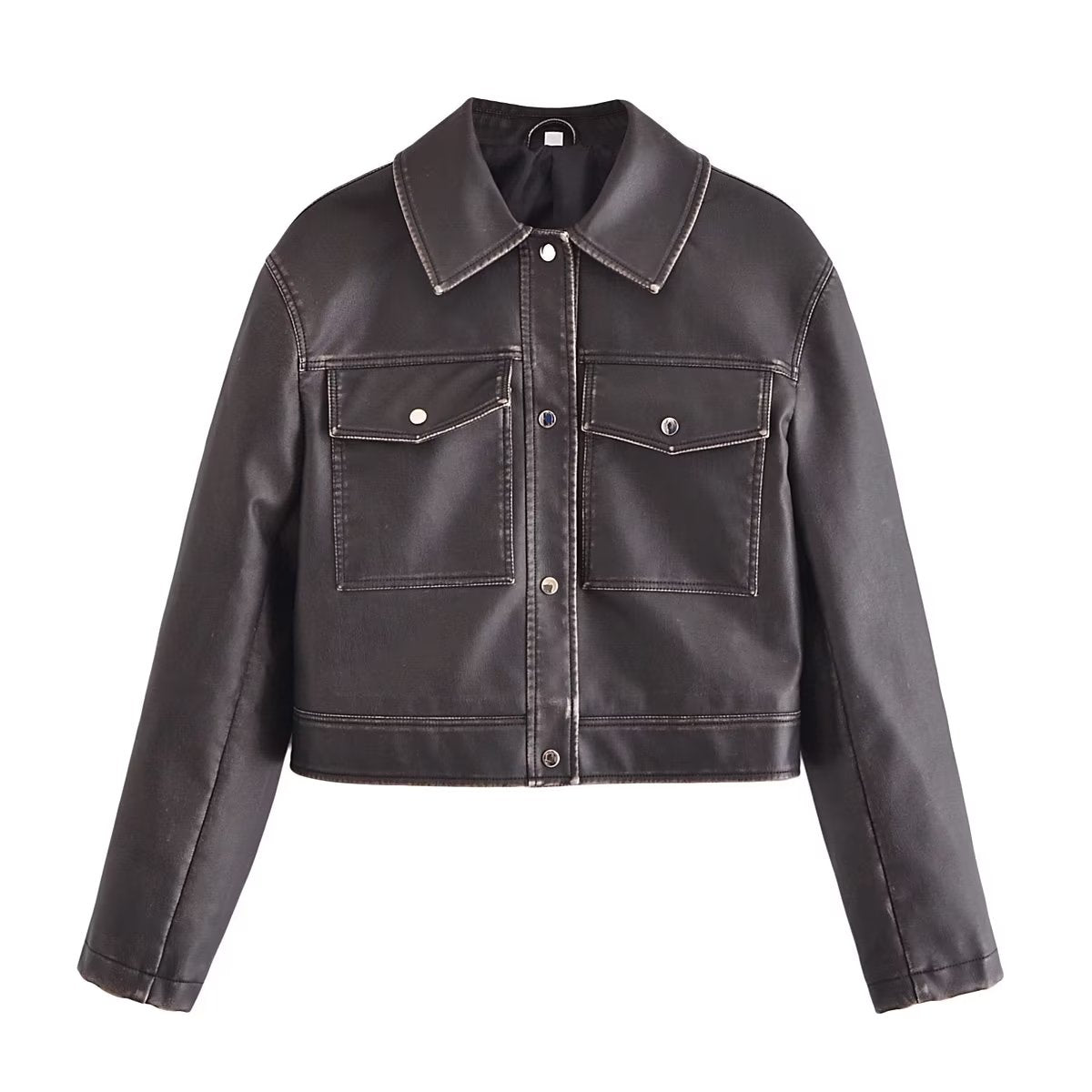 Summer Faux Leather Short Jacket Women Leather Jacket