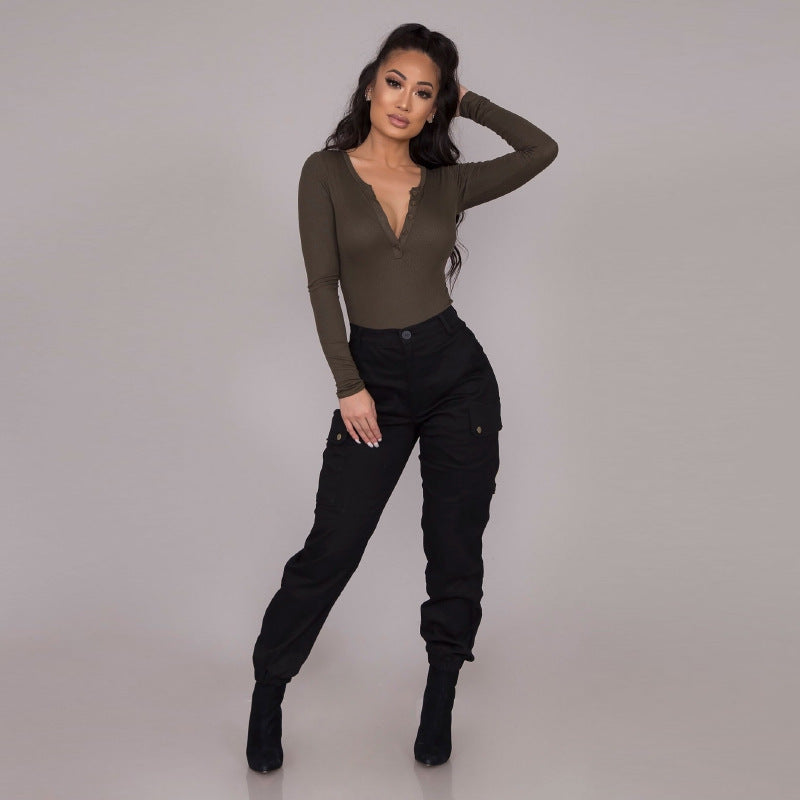 Autumn Winter Overalls Women Clothing Casual Pants Plus size
