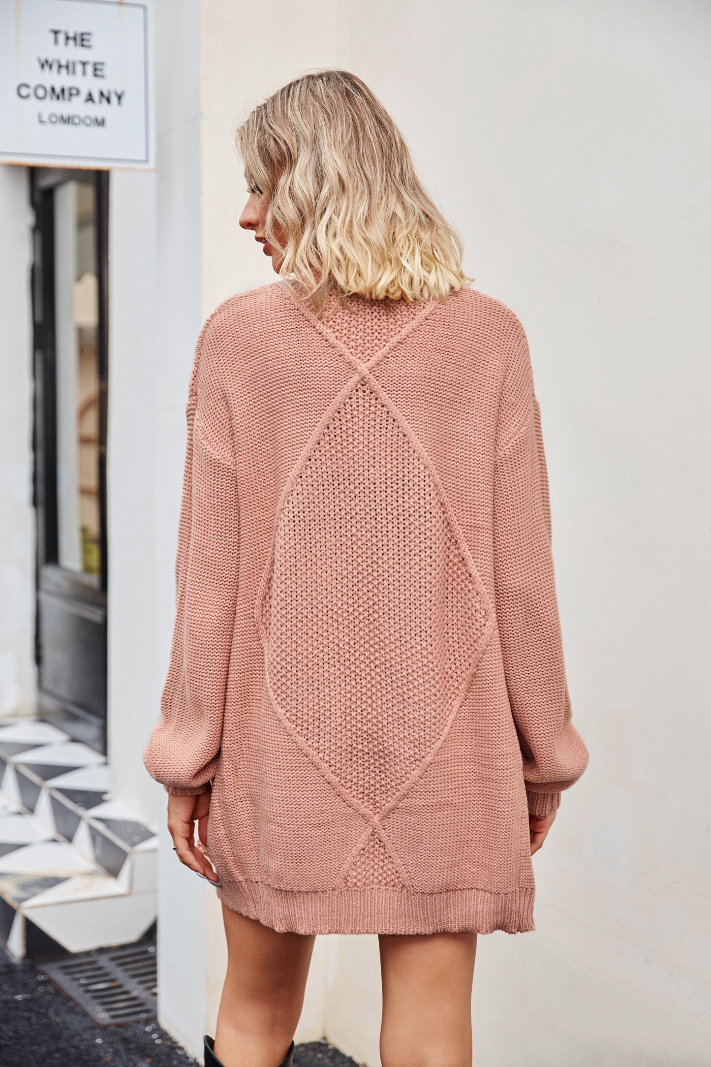 Autumn Winter Coat Loose Twist Knitted Cardigan Sweater Women