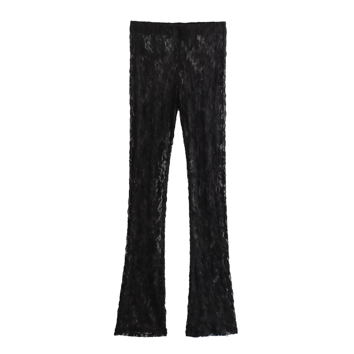 High Waist Sexy Seethrough Straight Leg Trousers Sexy