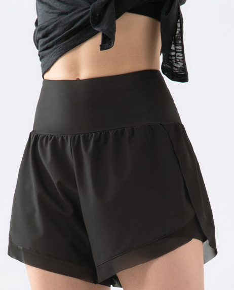 Arrival Yoga Clothes Women Sports Casual Running Fitness Pants Faux Two Piece Anti Exposure High Waist Yoga Shorts