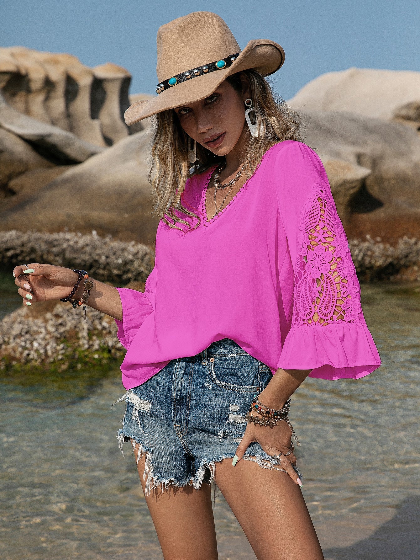 Blouse Simple Simple Summer All Match Women Top