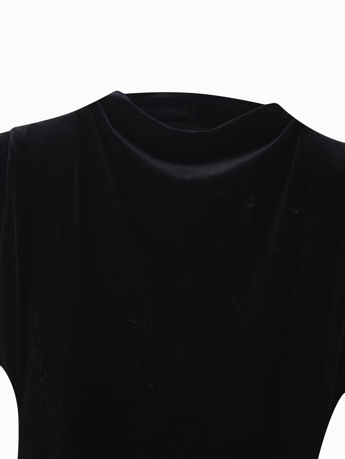 Spring Sexy Short Sleeve Velvet Belt Padded Shoulder Sheath Dress