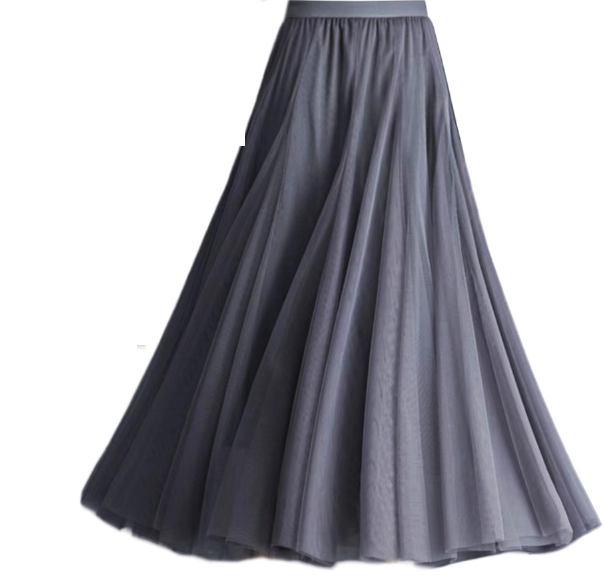 Double Layer Degrees Oversized Skirt Four Seasons Yarn Skirt A line Drape Fairy Skirt