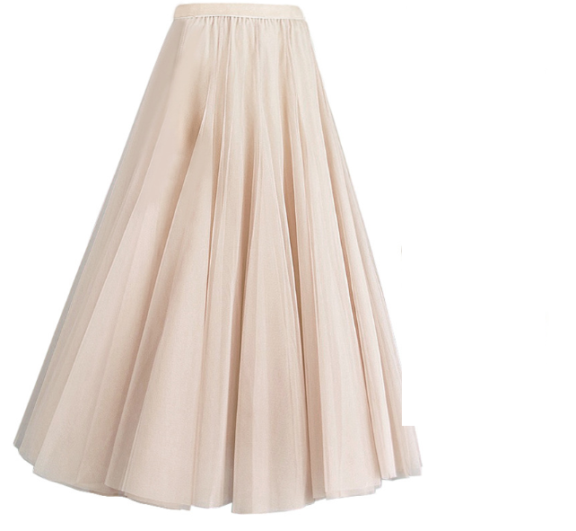 Double Layer Degrees Oversized Skirt Four Seasons Yarn Skirt A line Drape Fairy Skirt