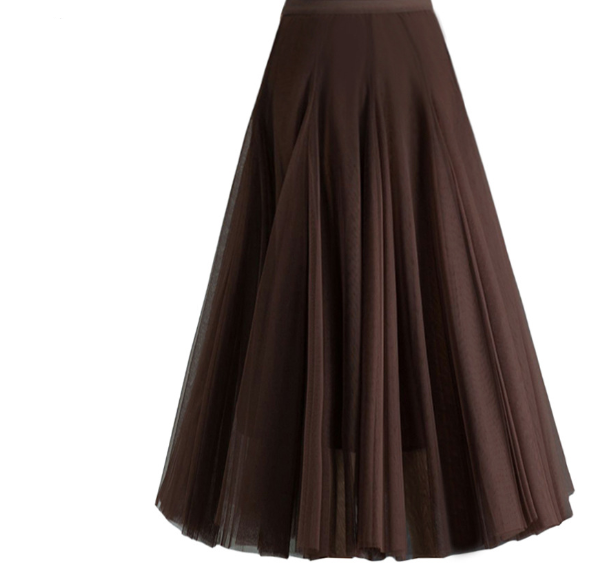 Double Layer Degrees Oversized Skirt Four Seasons Yarn Skirt A line Drape Fairy Skirt