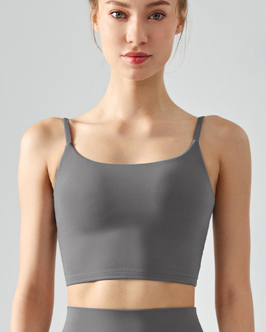 Spring Summer Sports Underwear Yoga Clothes Vest Women Deep U Beauty Back Sling Shockproof Workout Top Fitness Clothes with Chest Pad