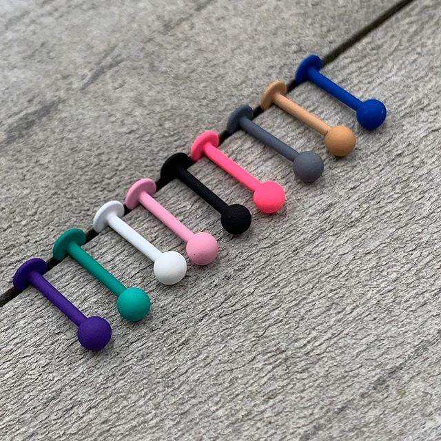 16G 5/16 Black Acrylic Matte Labret Monroe Tragus