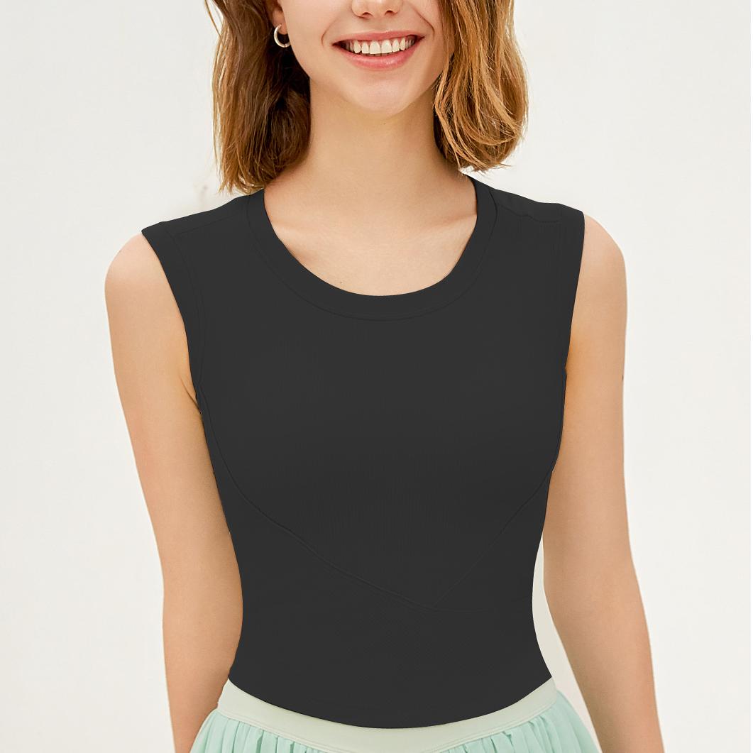 Rib Running Exercise Vest Women Summer with Chest Pad No Running Cup Yoga Clothing Top Sleeveless Beauty Back Fitness Underwear