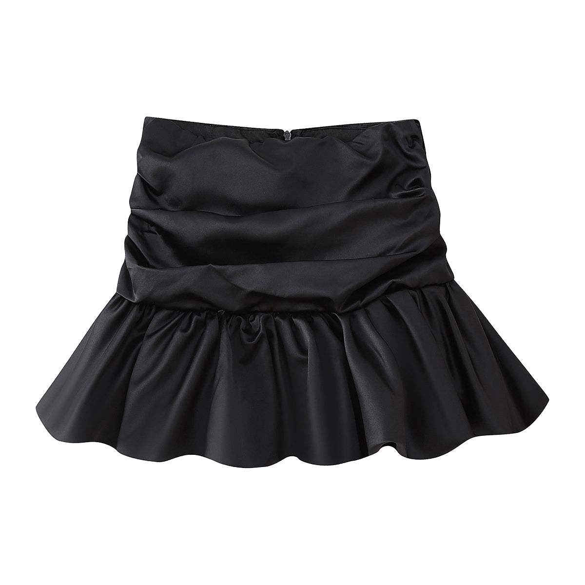 Fall Women Clothing Stylish Simple Casual Bud Satin Puffy Skirt