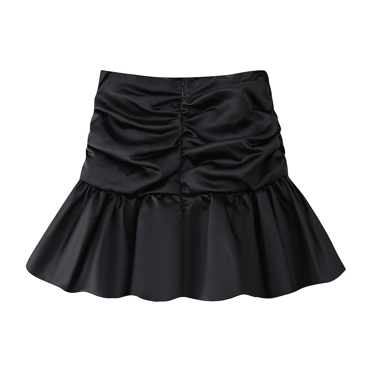Fall Women Clothing Stylish Simple Casual Bud Satin Puffy Skirt