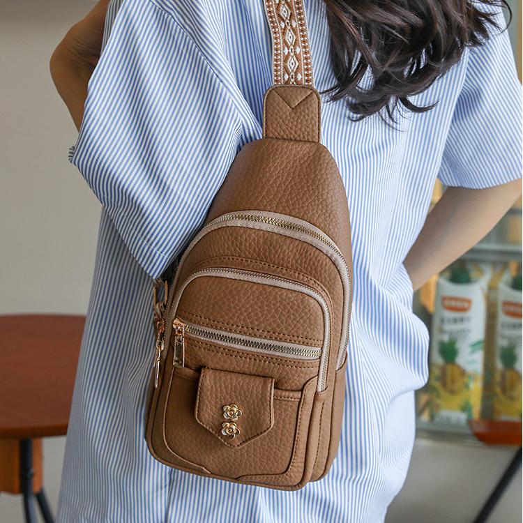 Bags Women Chest Bag Retro Easy Matching Faux Leather Messenger Bag Casual Women Chest Bag