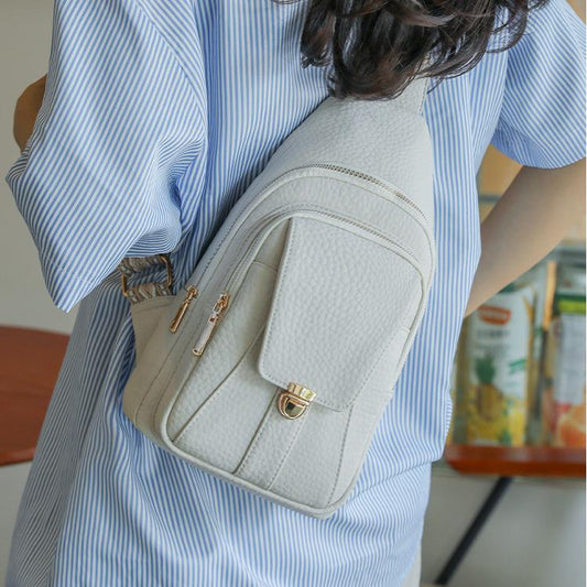 Women Chest Bag Arrival Fashionable Soft Faux Leather Large Capacity Women Shoulder Bag Casual Shoulder Messenger Bag