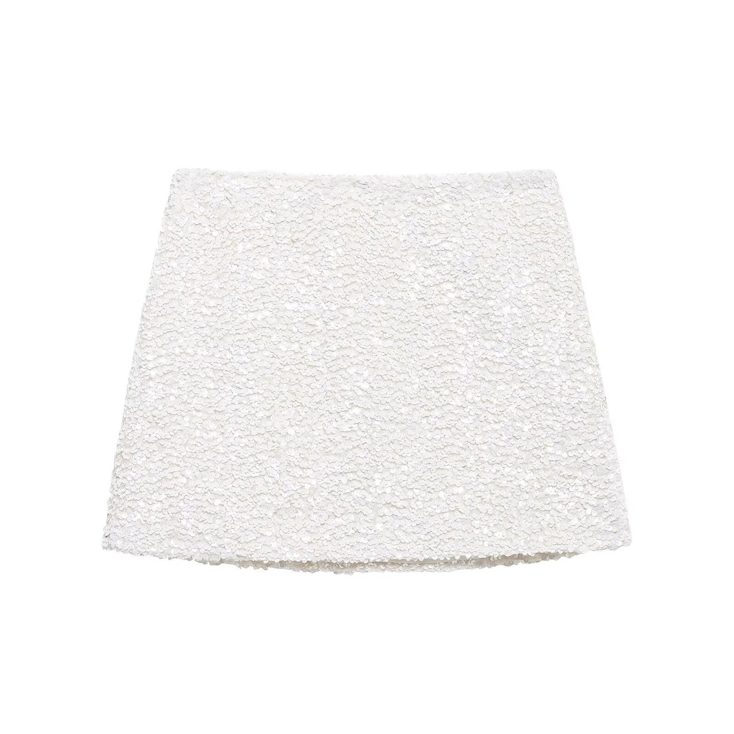 Winter Women Clothing Fashionable Simple Beads Decoration A line Short Skirt