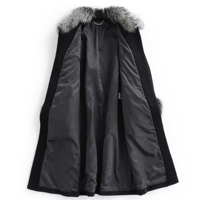 Women Winter Fox Fur Loose plus Size Mink Mink Coat Whole Mink Long Cut Coat Faux Fur Coat