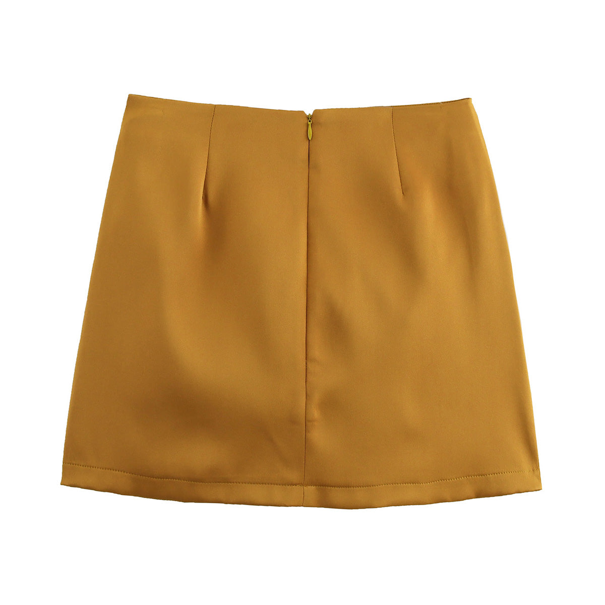 Women Clothing Popular All Match Elegant Bow Glossy Skirt