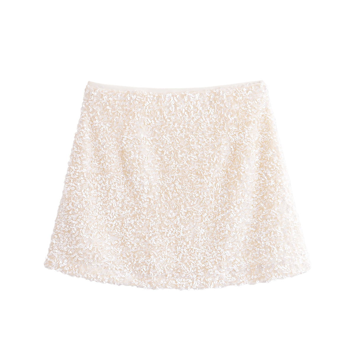 Winter Women Clothing Fashionable Simple Beads Decoration A line Short Skirt
