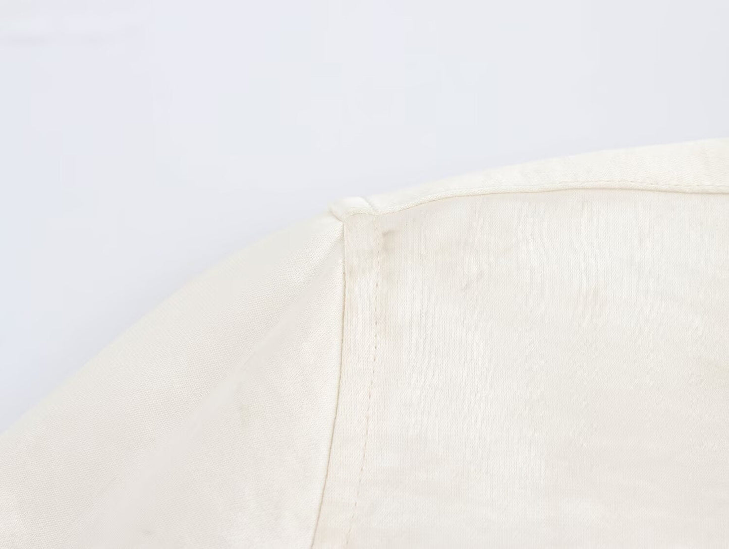 Women Solid Color Long Sleeve Pocket Silk Satin Texture Shirt