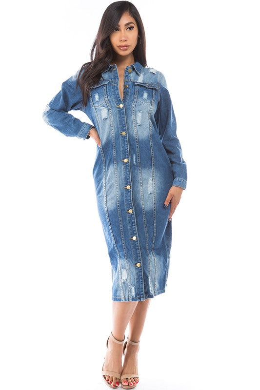 DENIM JACKET DRESS