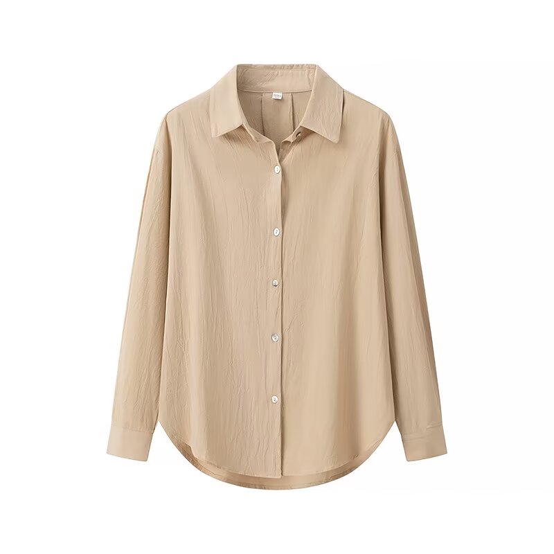 Spring Women Clothing All Match Casual Vacation Loose Shirt