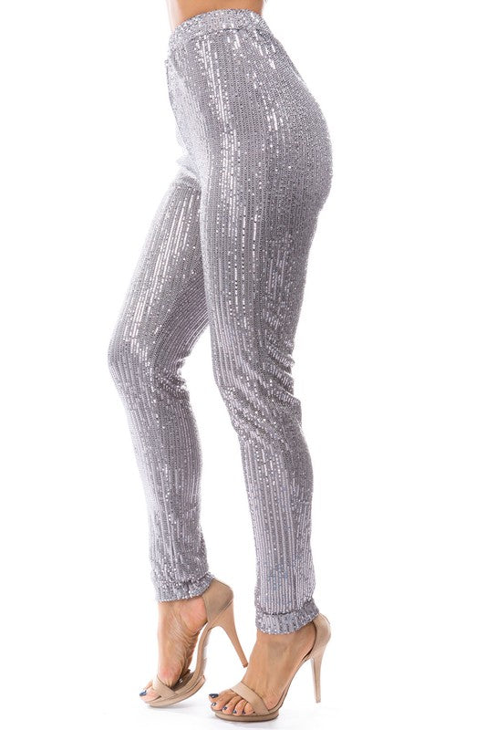 SEQUIN CASUAL PANTS