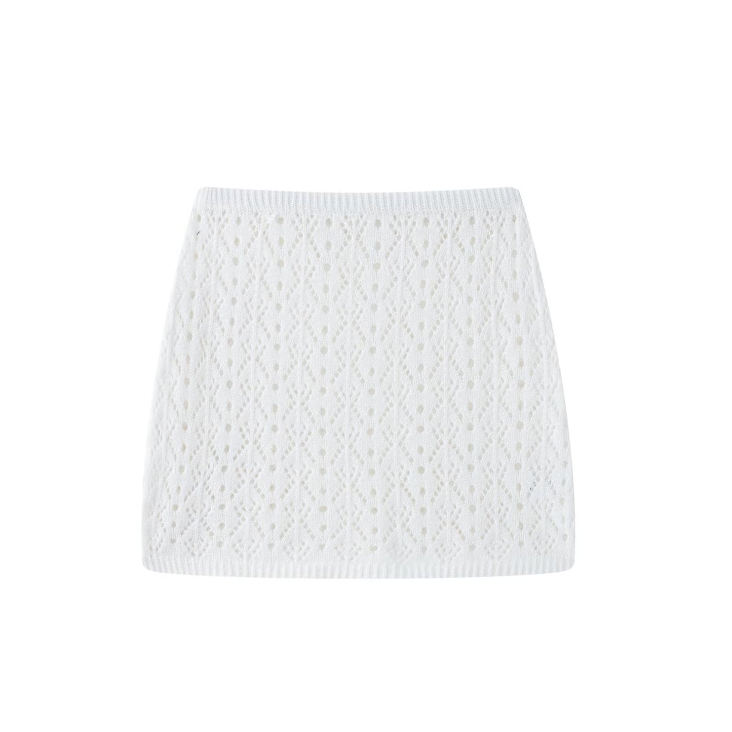 Women Clothing See through Hollow Out Cutout out Short Sexy Mid Length Skirt