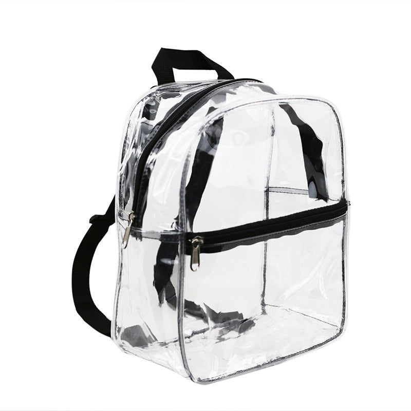 Small Transparent Backpack – Colored PVC Transparent Schoolbag, Security-Free Children's Transparent Bag