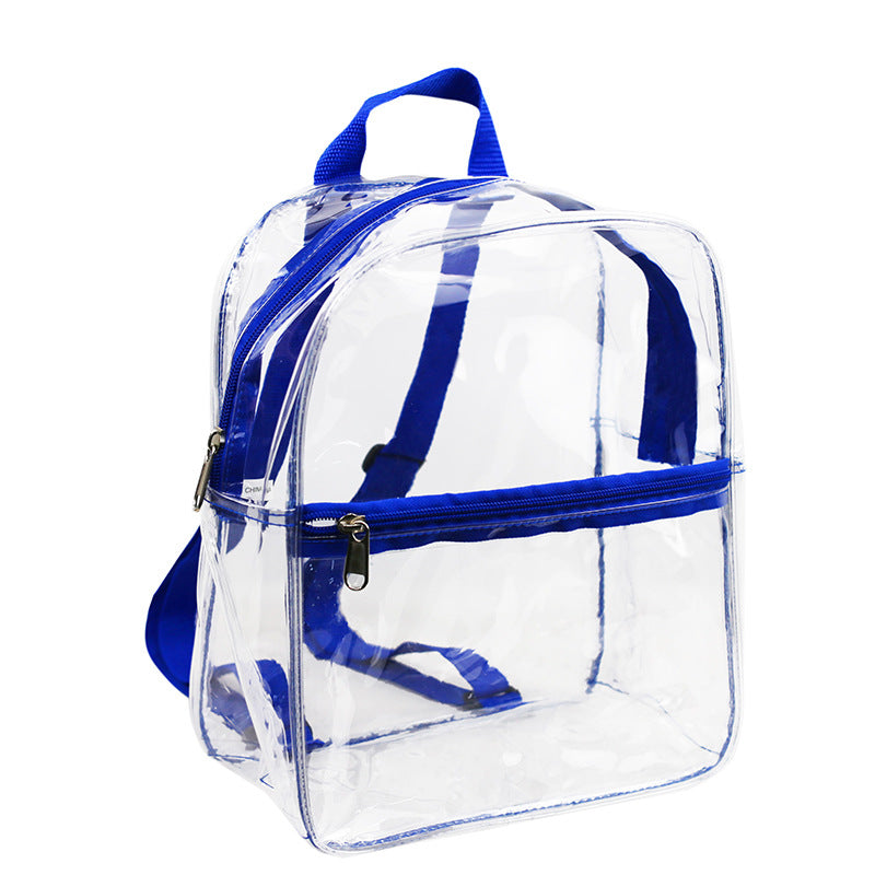 Small Transparent Backpack – Colored PVC Transparent Schoolbag, Security-Free Children's Transparent Bag