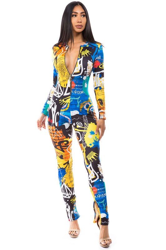 MULTI PRINT JUMPSUIT