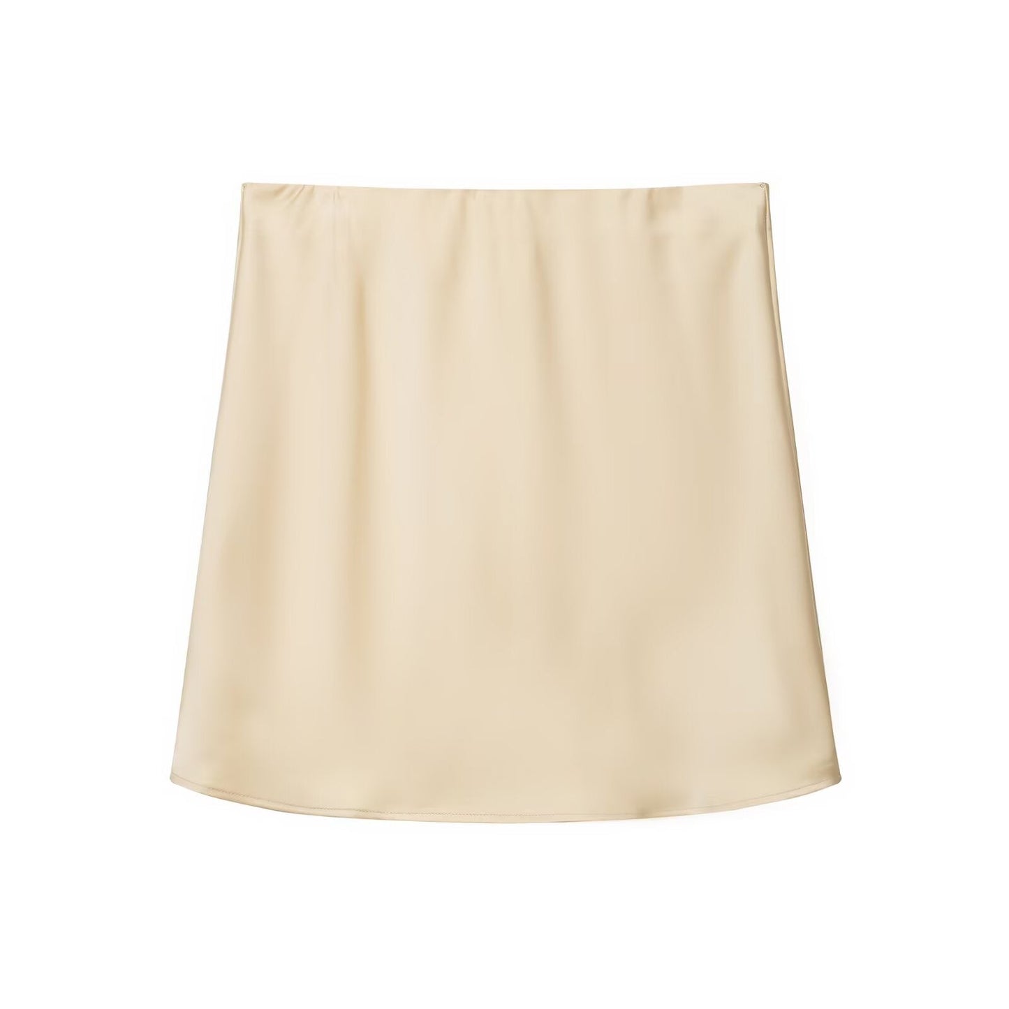 Summer Women Clothing Slim Fitting Simple Sexy High Waist Satin Skirt