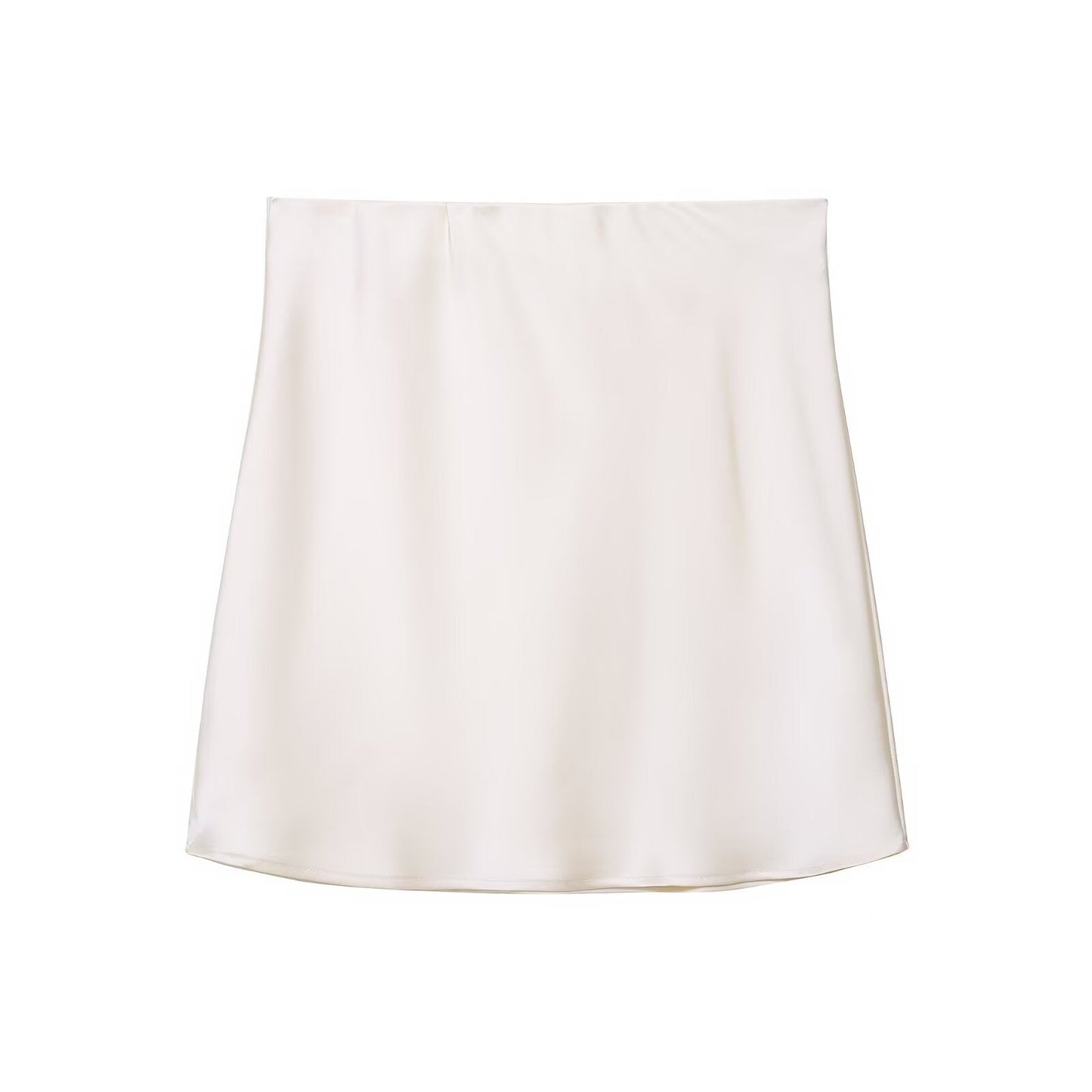 Summer Women Clothing Slim Fitting Simple Sexy High Waist Satin Skirt