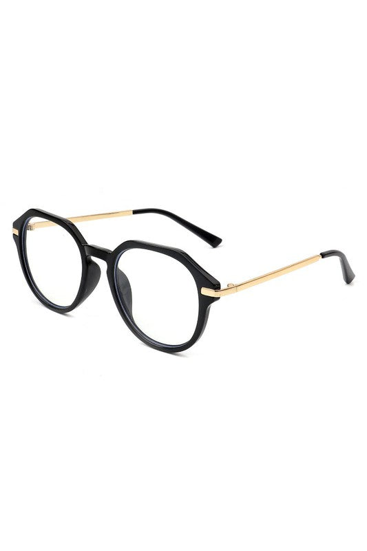 Round Geometric Fashion Blue Light Blocker Glasses