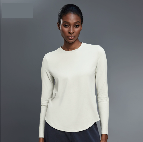 Autumn Crew Neck Yoga Clothes T shirt Loose Slimming Workout Top Casual All Match Sports Long Sleeve Women