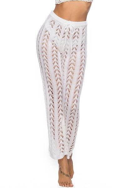 Knit cover up pants