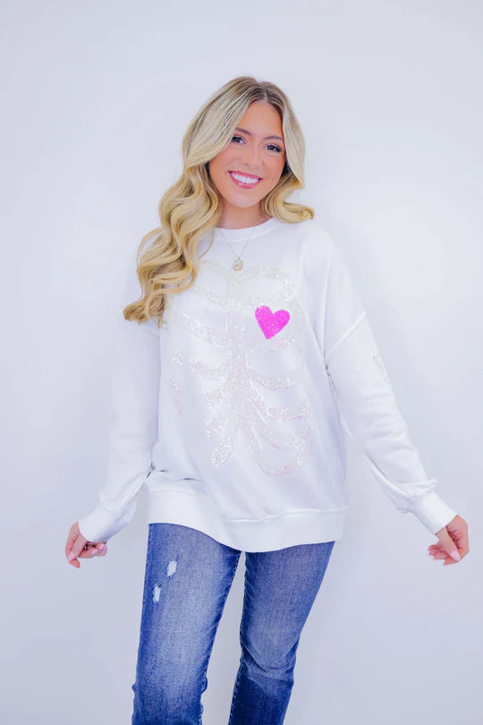 Autumn Winter Women Clothing Halloween Skull Sequined Top Long Sleeve Pullover Hoodie Women