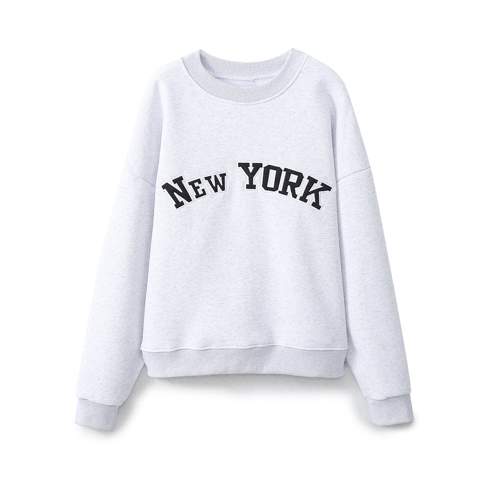 Women Clothing Autumn Simple Character Embroidery Sweatshirts