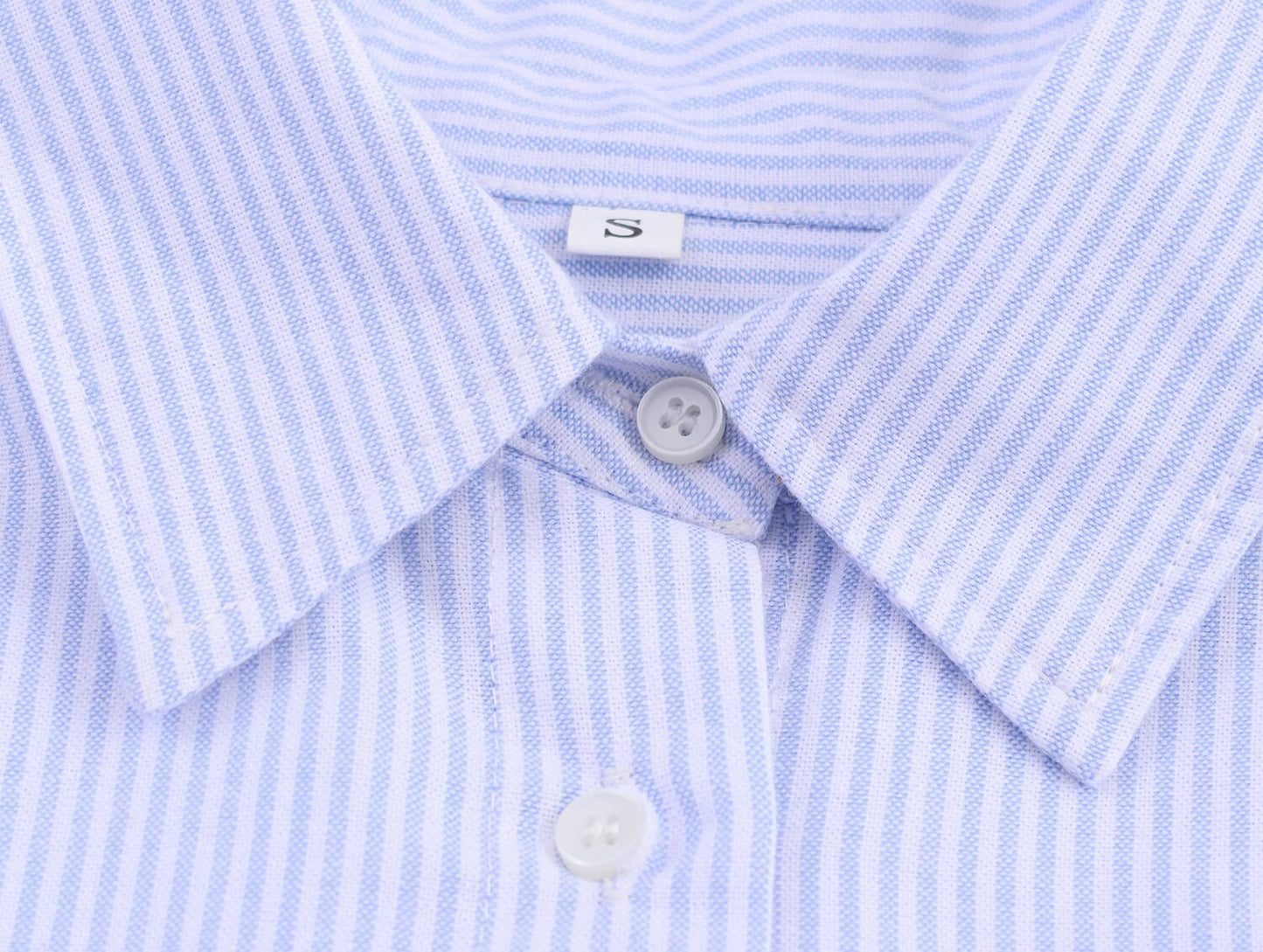Women Clothing Fall Office All Matching Striped Single Breasted Shirt with Pockets