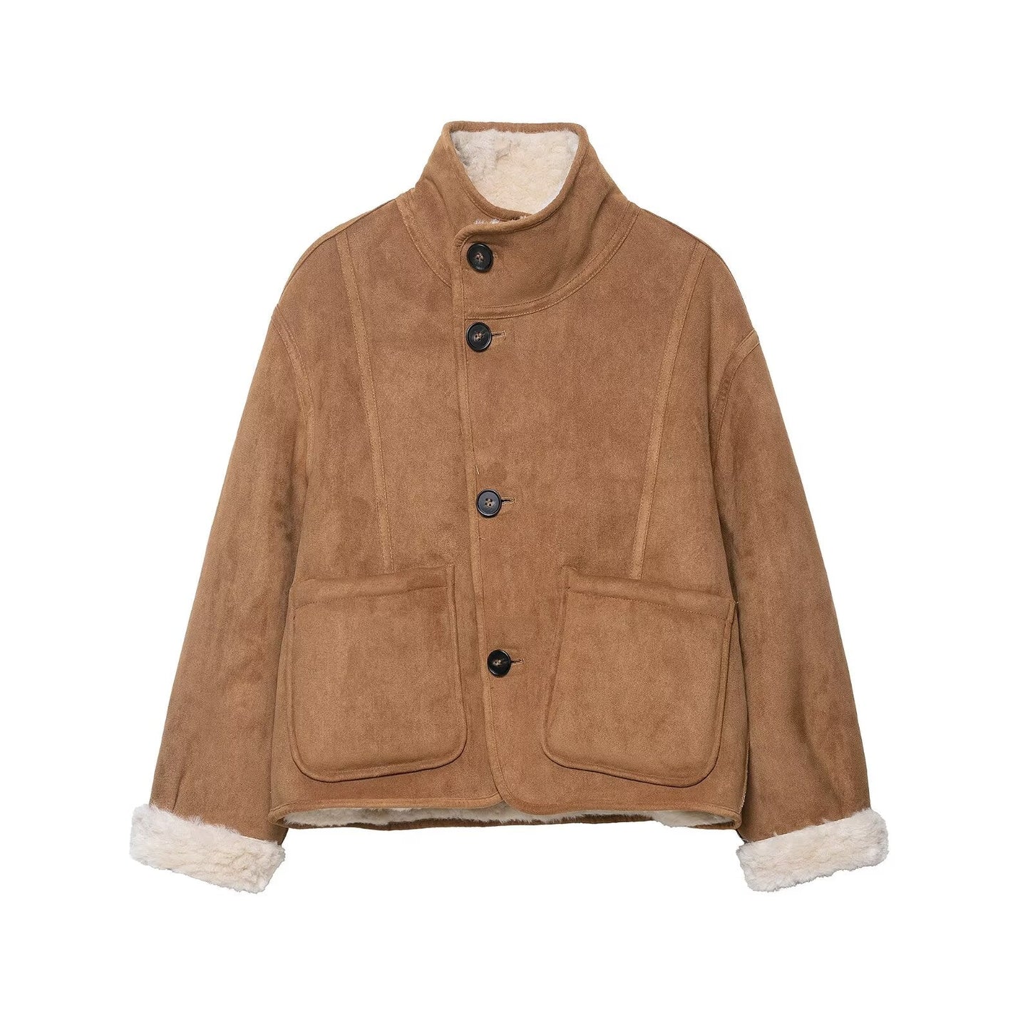 Autumn Winter Women Street Double Sided Both Sides Wear Jacket