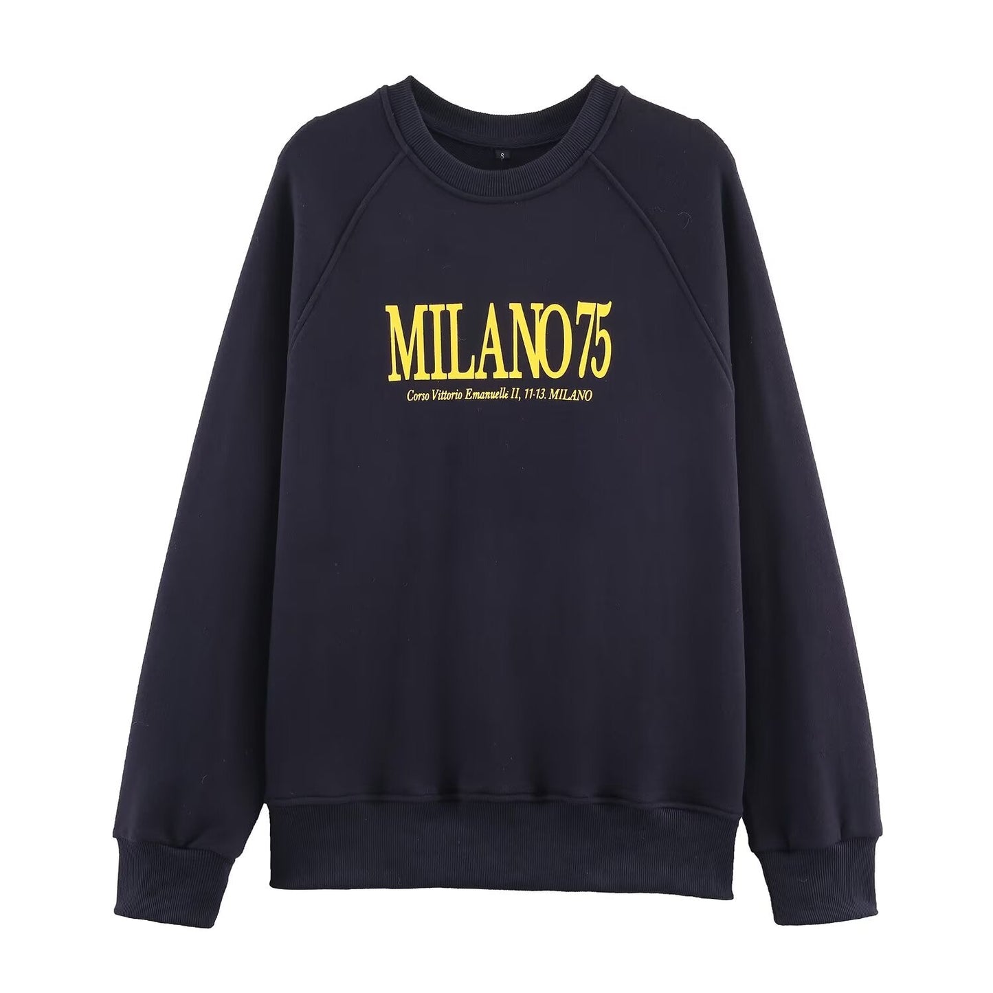 Autumn Women Casual Loose All Match round Neck Printed Sweater