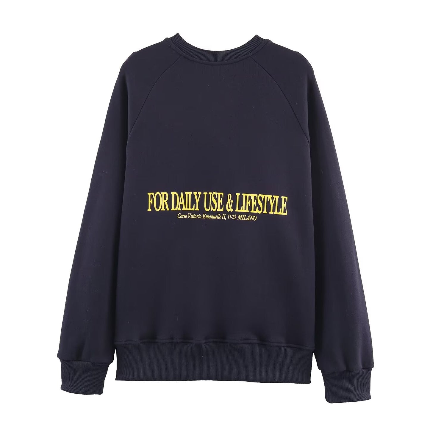 Autumn Women Casual Loose All Match round Neck Printed Sweater