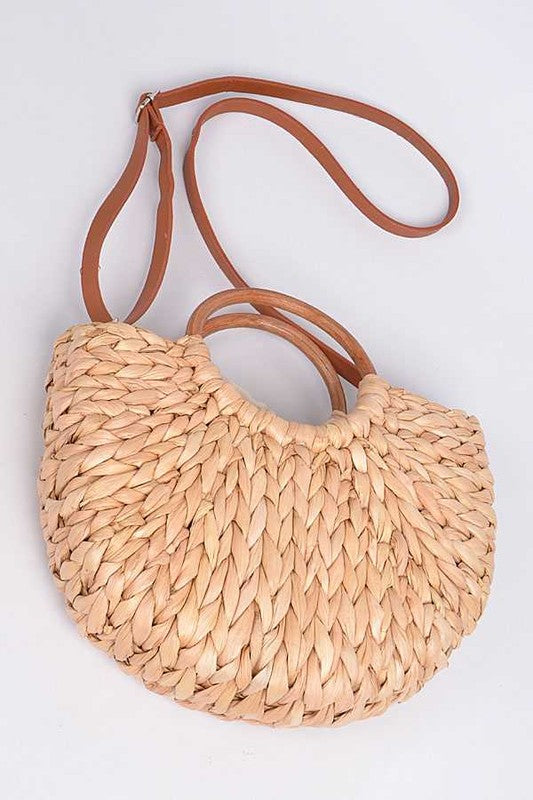 Straw Weaved Swing Clutch