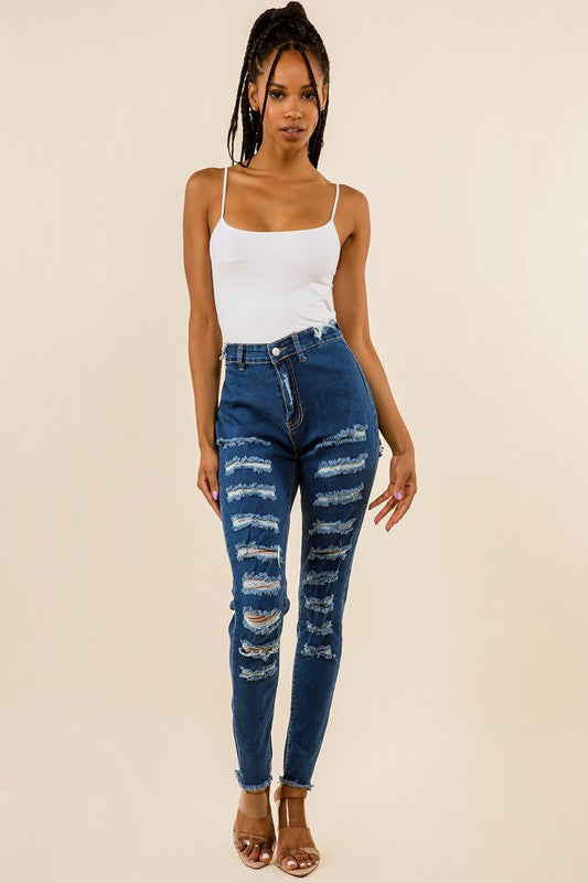 DENIM JEANS MULTI CUT