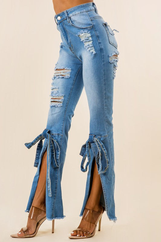 DENIM JEANS MULTI CUT