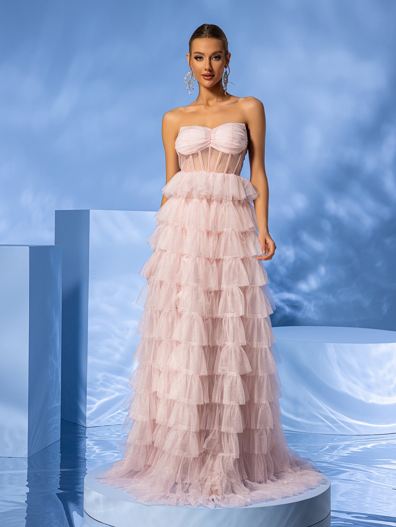 Women Elegant Cake Dress Style Dress